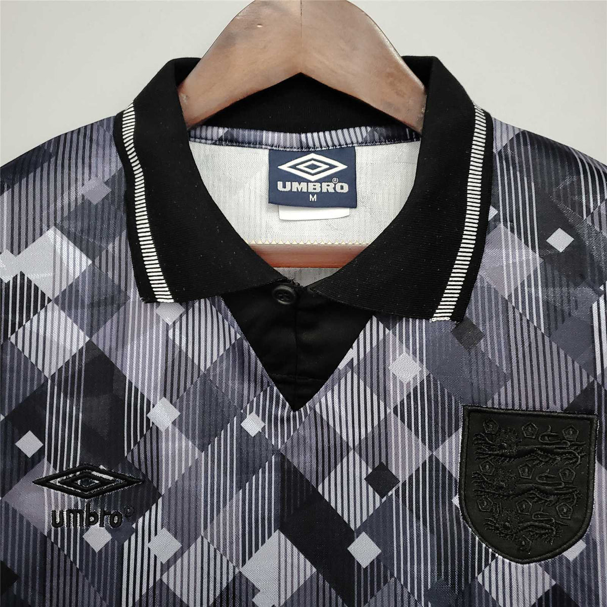 England Auswärtstrikot Schwarz 1990