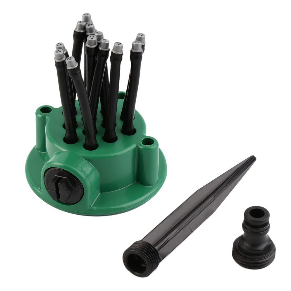 12-in-1 Gartenbew„sserungssystem ? Einstellbarer Sprinkler mit 360-Grad-Bew„sserung