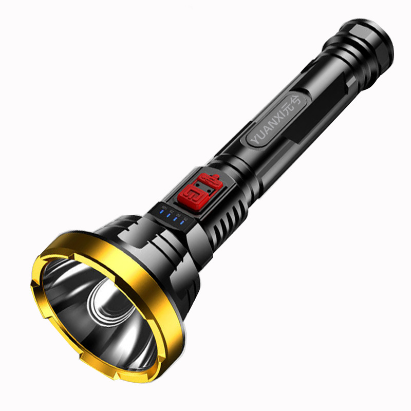 90000LM LED Taschenlampe – Taktischer Suchscheinwerfer mit USB-Aufladung und Superheller Beleuchtung
