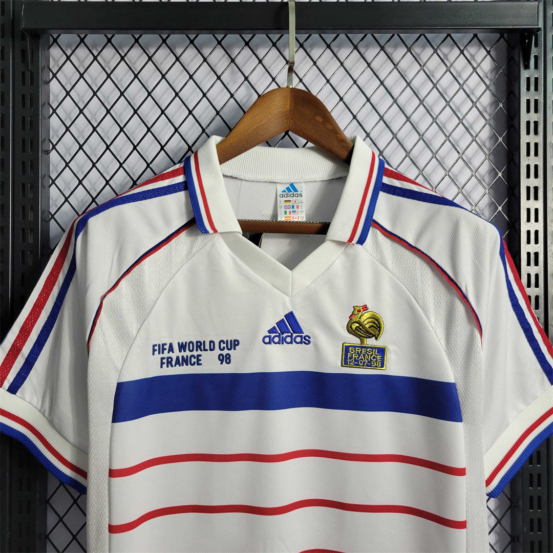 Frankreich Auswärtstrikot Weiß 1998