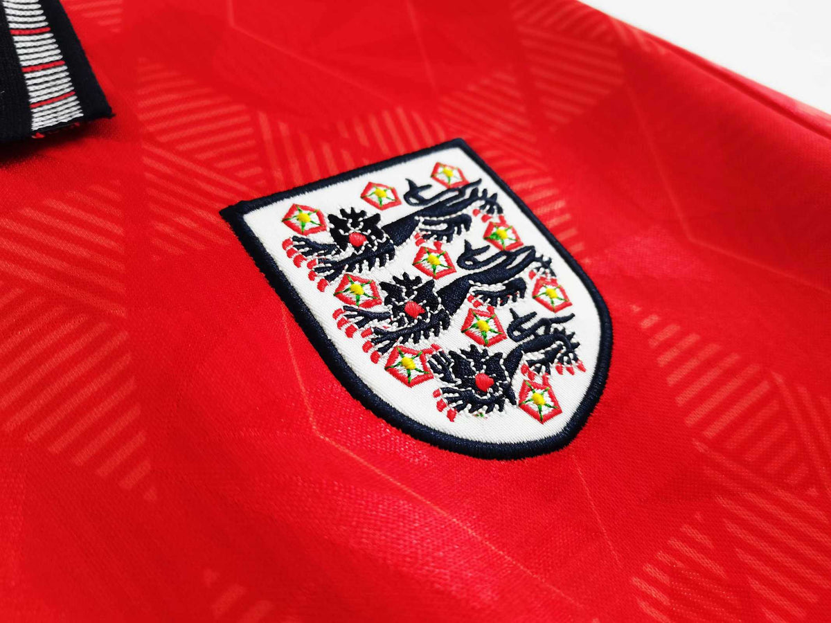 England Auswärtstrikot Rot 1990