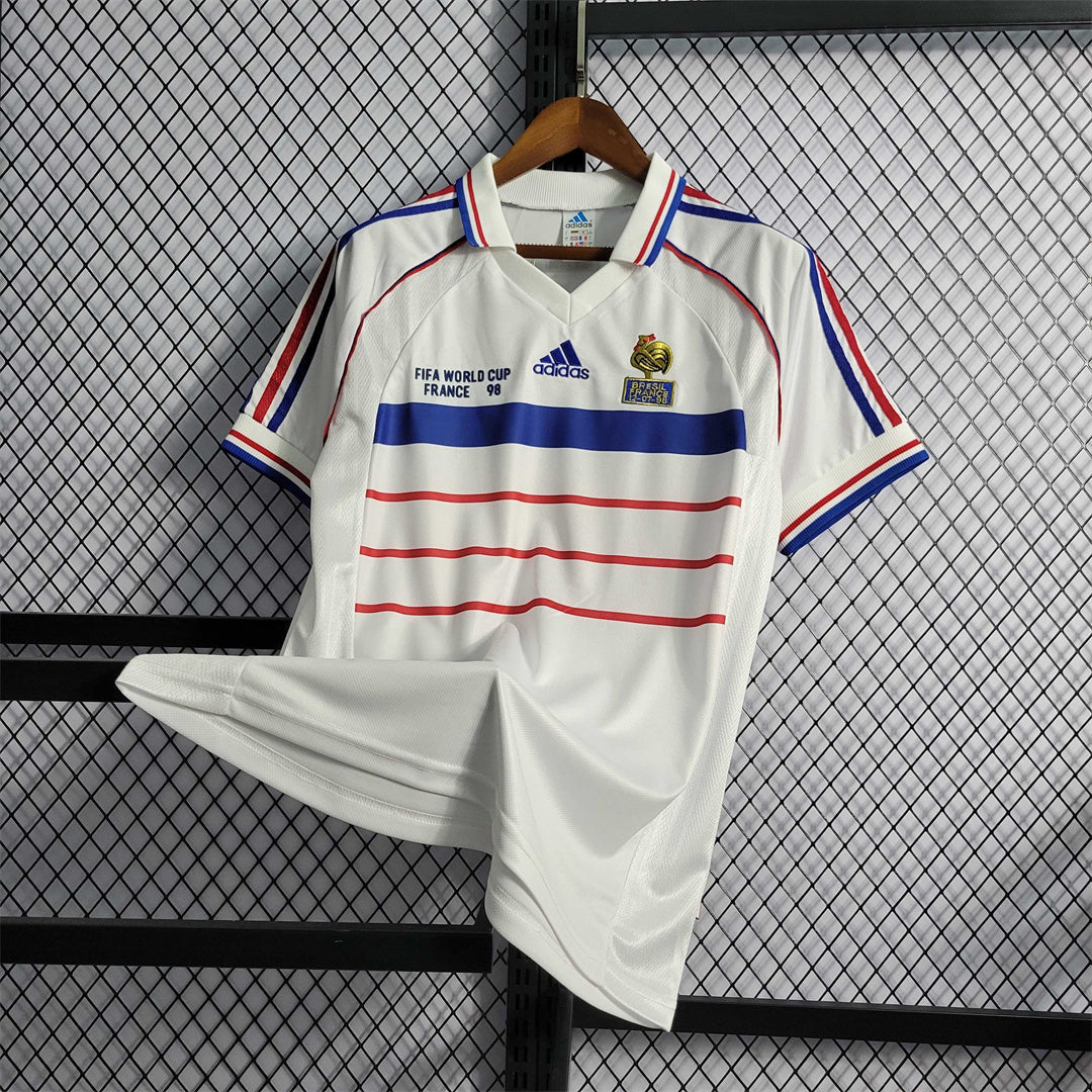Frankreich Auswärtstrikot Weiß 1998