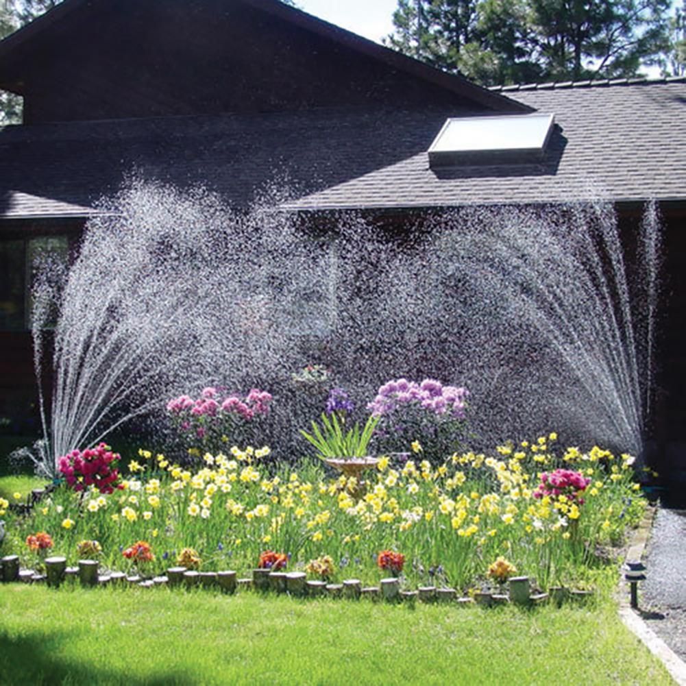 12-in-1 Gartenbew„sserungssystem ? Einstellbarer Sprinkler mit 360-Grad-Bew„sserung