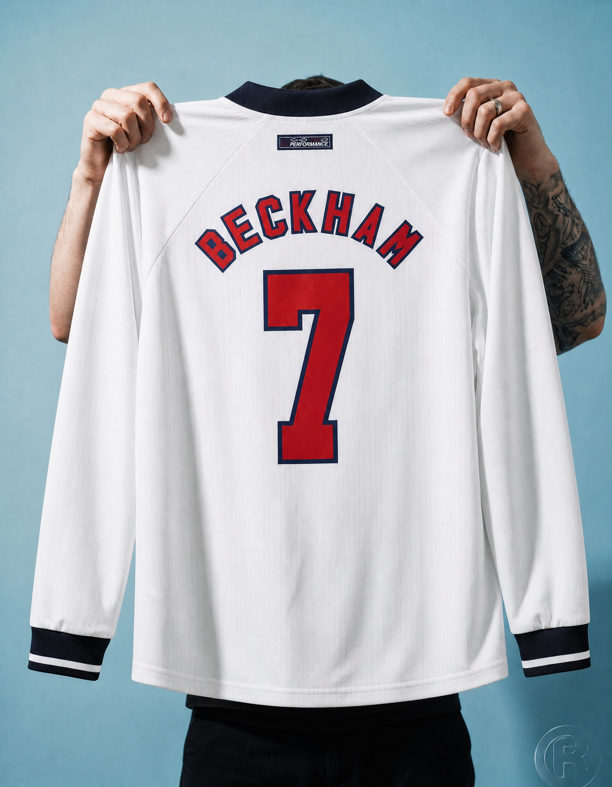 Beckham England Heim-Langarmtrikot 1998