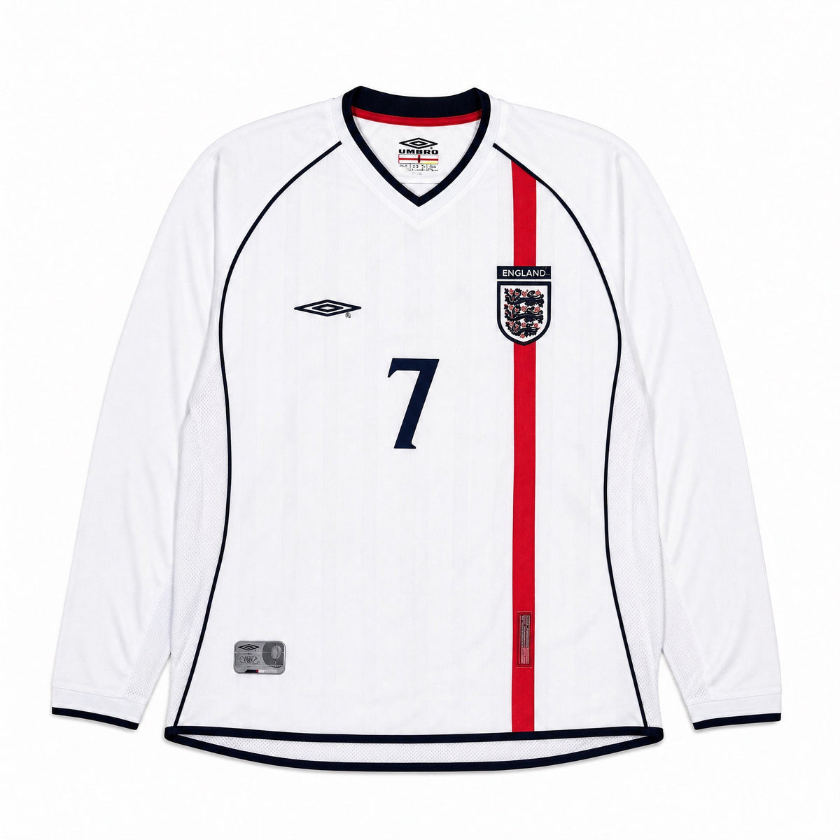Beckham England Heim-Langarmtrikot 2002