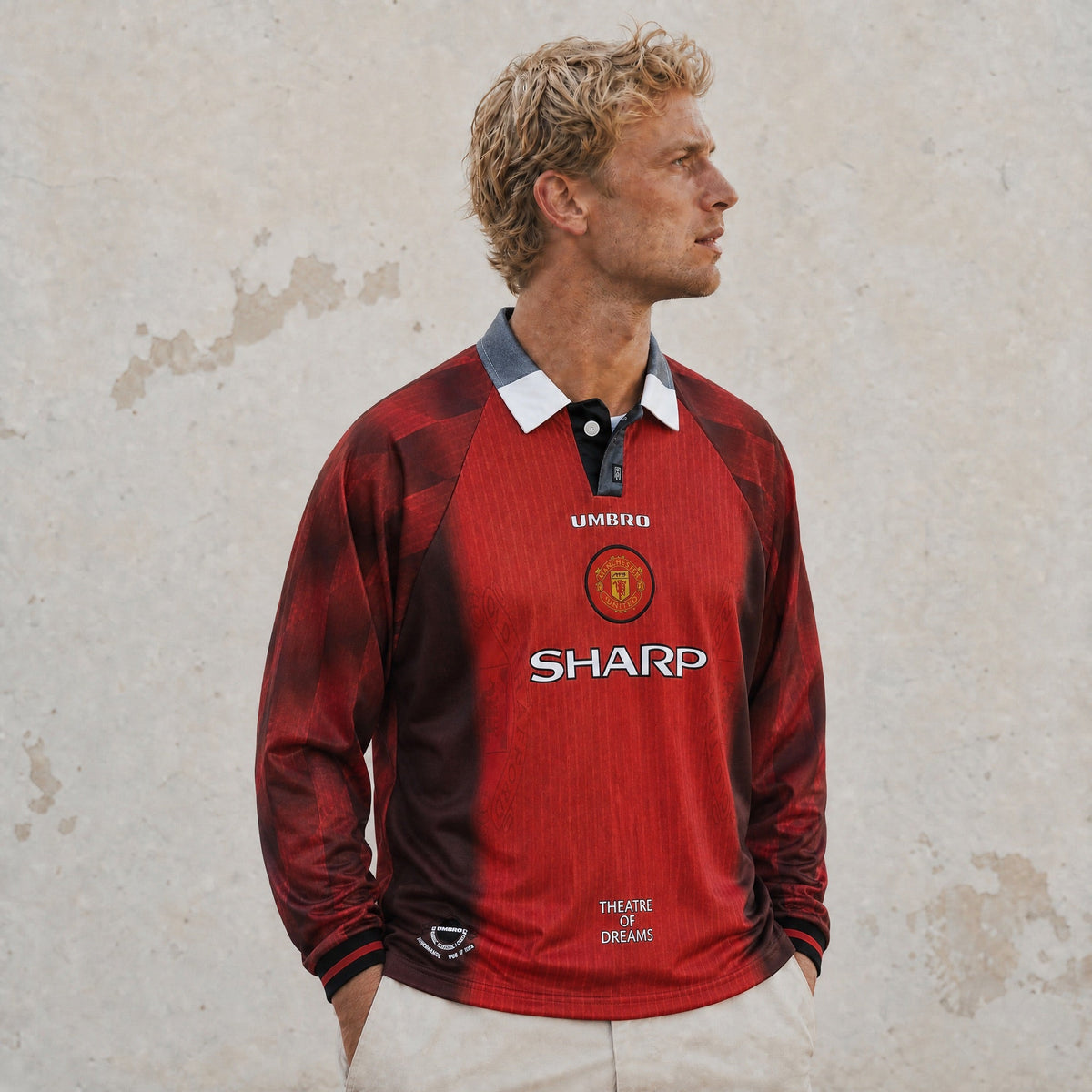 Beckham Man. United Heim-Langarmtrikot 1996/97