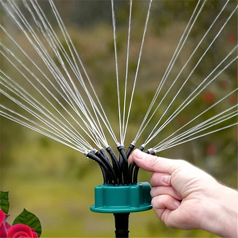 12-in-1 Gartenbew„sserungssystem ? Einstellbarer Sprinkler mit 360-Grad-Bew„sserung