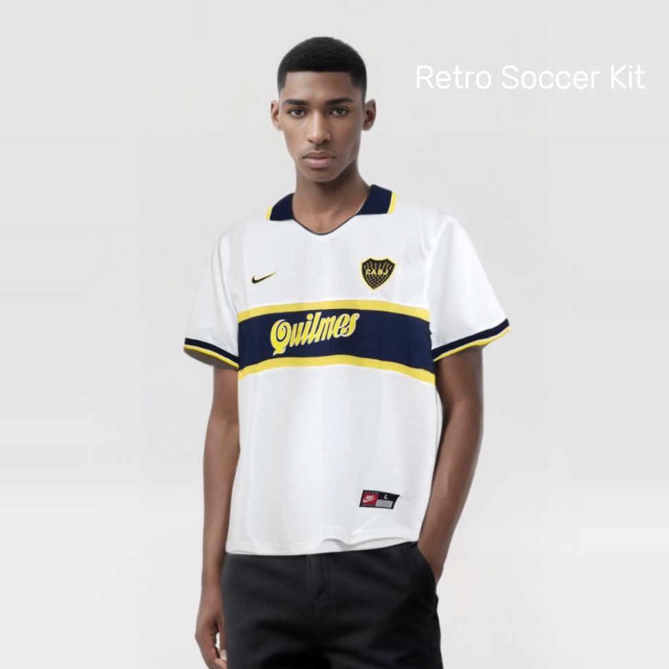 Boca Juniors Auswärtstrikot Weiß 1996/97