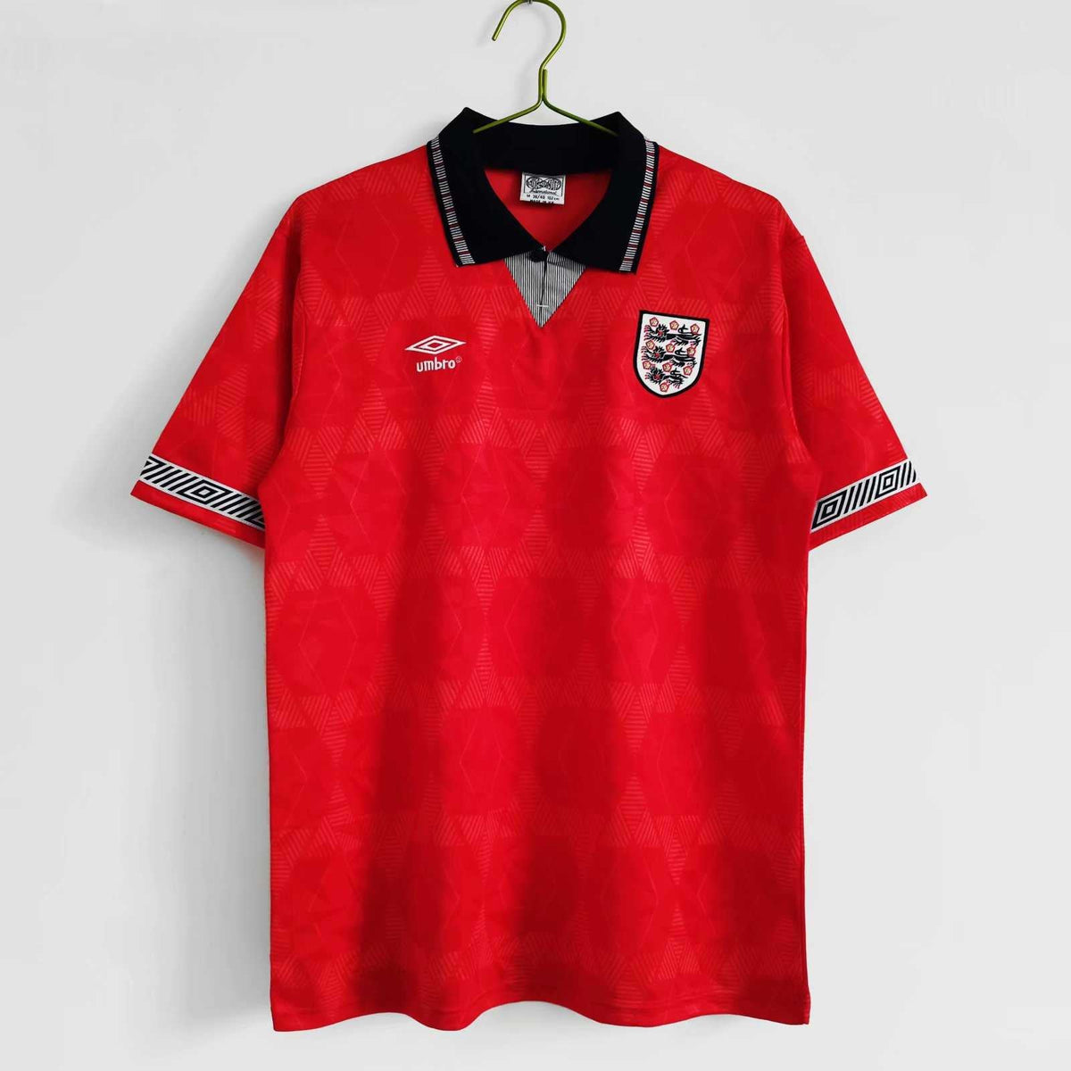 England Auswärtstrikot Rot 1990