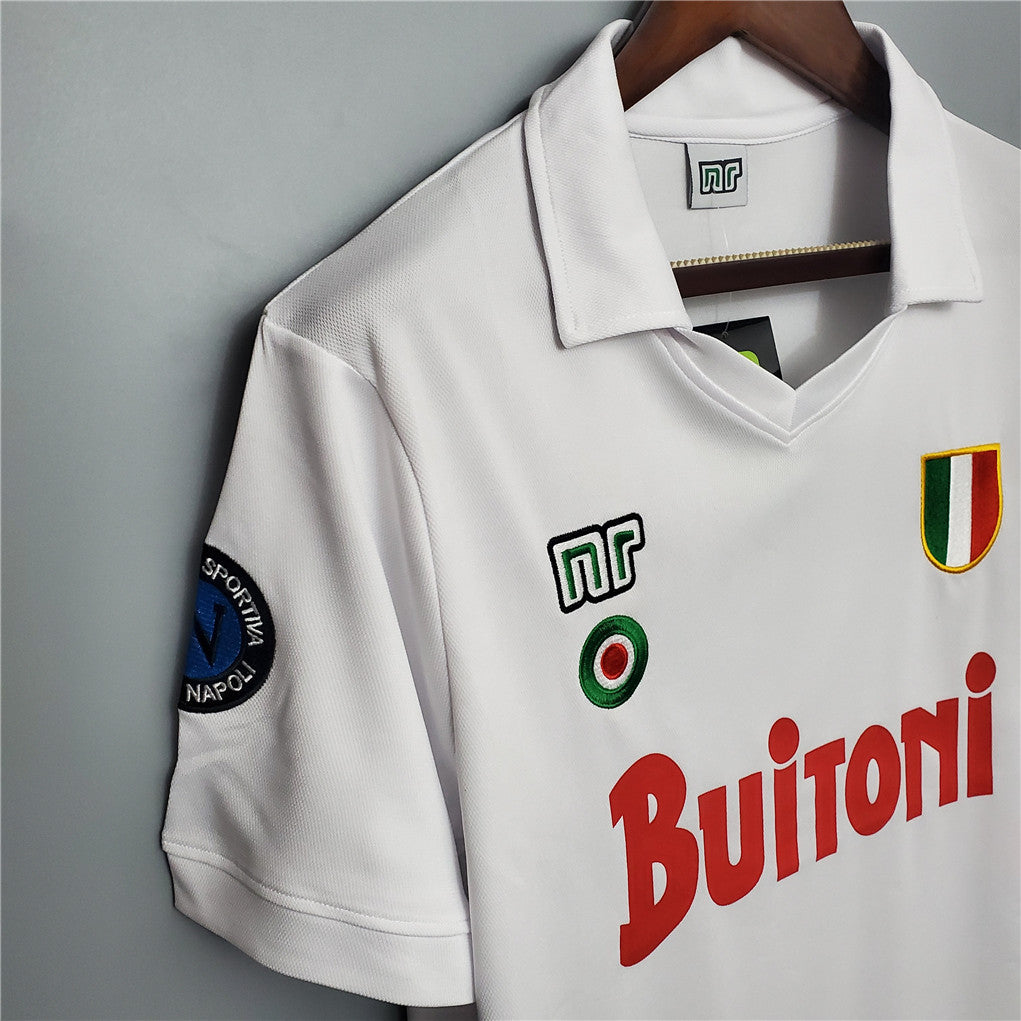 Napoli Auswärtstrikot Weiß 1987/88