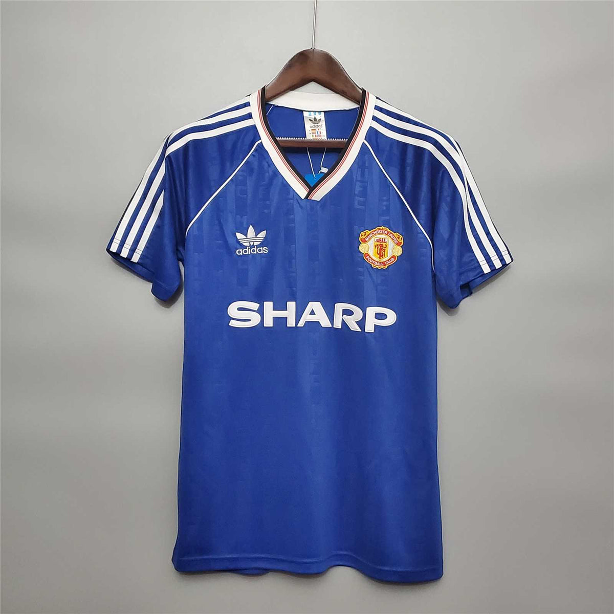 Man. United Auswärtstrikot Blau 1988/89