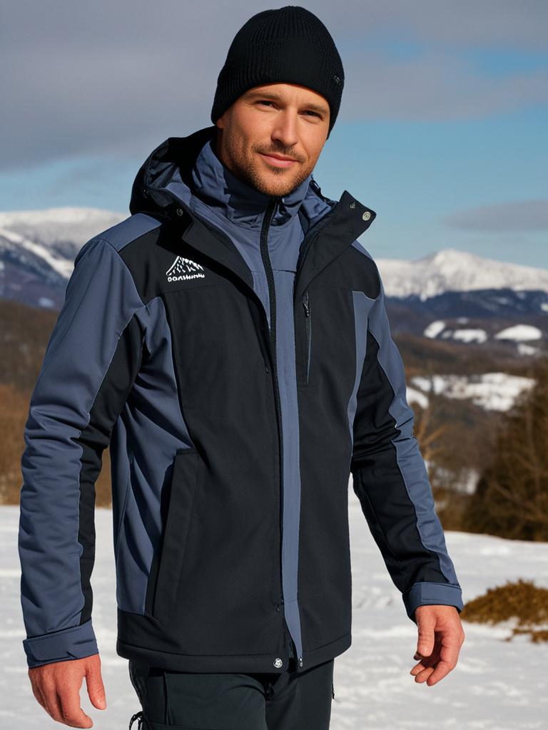 Hochwertige Herren-Outdoorjacke mit Kapuze – Wasserdicht, winddicht und warm gefüttert für Herbst und Winter