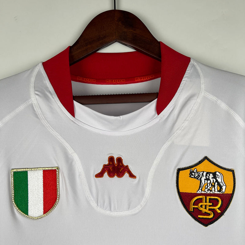 Roma Auswärtstrikot Weiß 2001/02