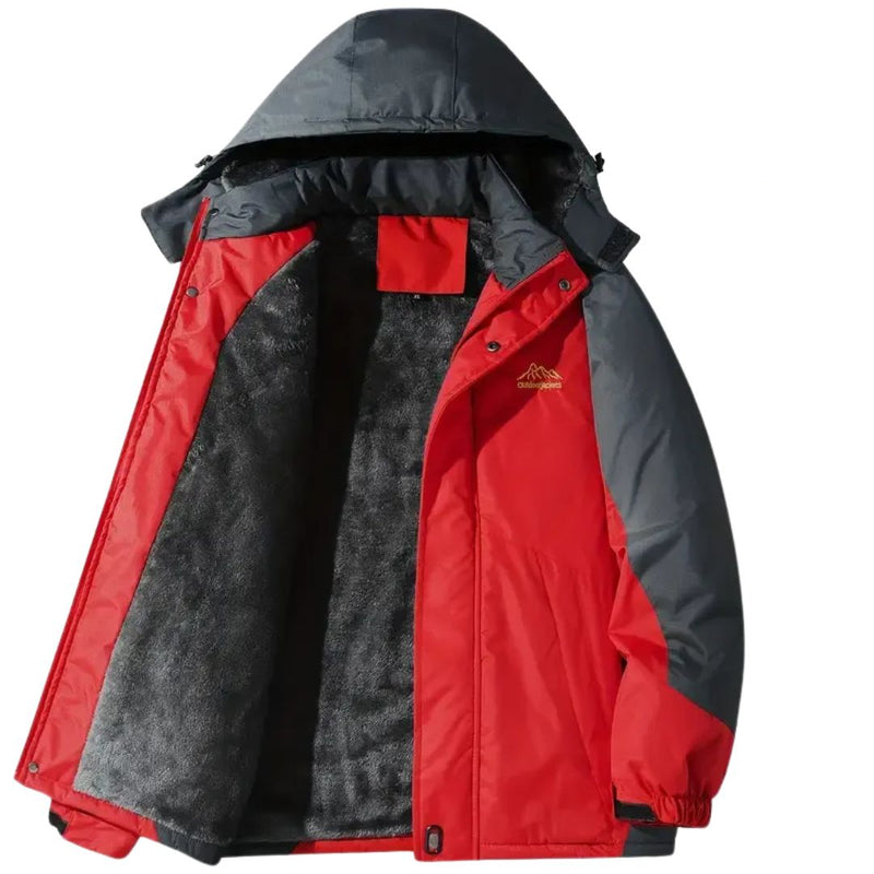 Hochwertige Herren-Outdoorjacke mit Kapuze – Wasserdicht, winddicht und warm gefüttert für Herbst und Winter
