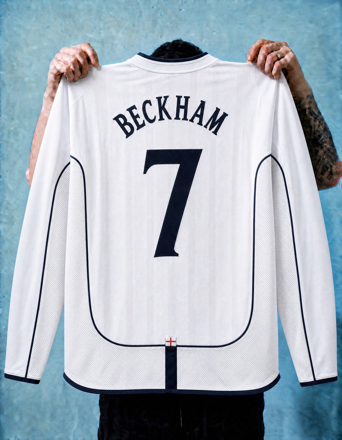 Beckham England Heim-Langarmtrikot 2002