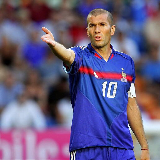 Zidane Frankreich Heimtrikot 2004
