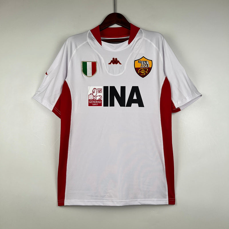 Roma Auswärtstrikot Weiß 2001/02