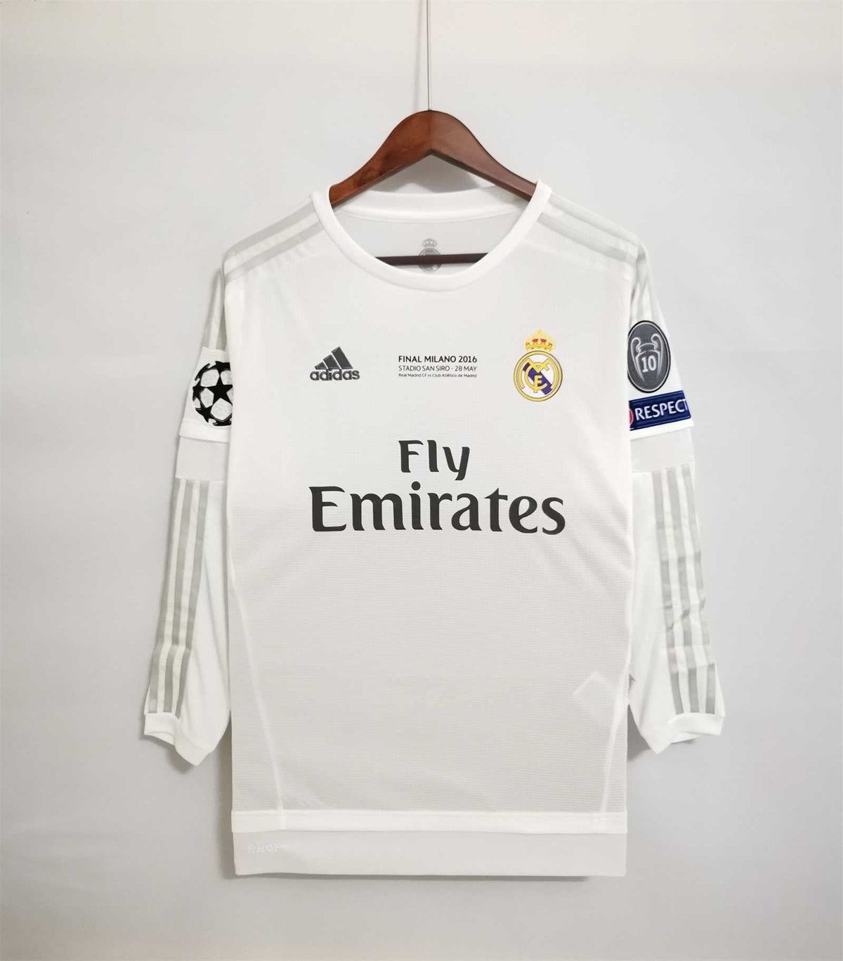 Real Madrid Heim-Langarmtrikot Weiß 2015/16