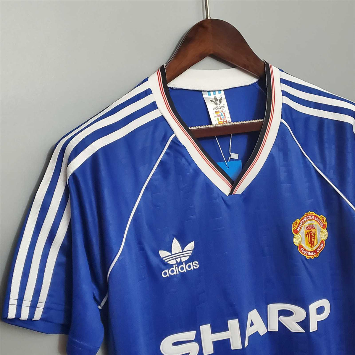 Man. United Auswärtstrikot Blau 1988/89